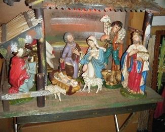 This set made in Itlay is a large one. The tallest figure is over 12 inches tall.