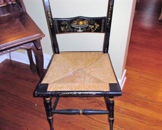 antique stenciled chair