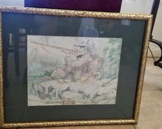 mariano wagner signed & framed picture