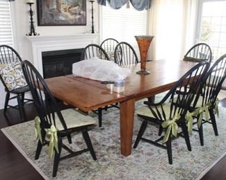 Harvest table and 8 chairs