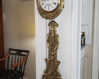 French Morbier Style Howard Miller Made in Holland 2 Weight Wall Clock