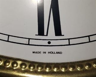 French Morbier Style Howard Miller Made in Holland 2 Weight Wall Clock