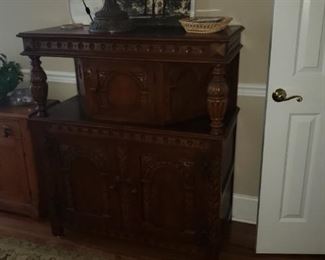 English Oak Court Cabinet