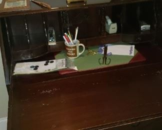 Ball & Claw Slant Front Desk with Fitted Interior
