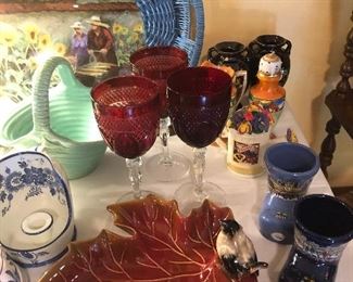 Lots of unique glassware