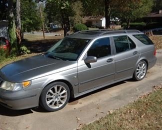 Saab 9-5 Aero Wagon- car for sale--reasonable . 2002. 162,000 miles. Starts right up. Leaking antifreeze, maybe a hose. 