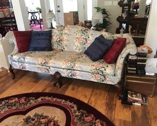Victorian style floral sofa 
