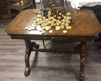 Chess table with pieces