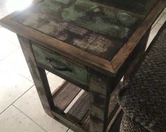 Rustic painted end tables