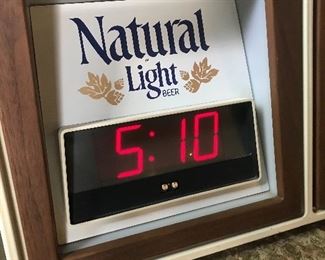Vintage 5 ft lighted beer clock