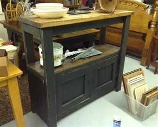 Cook bench and cabinet,pairs with table and benches