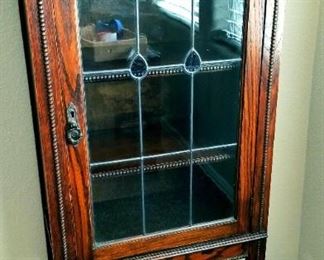 Antique stained glass cabinet