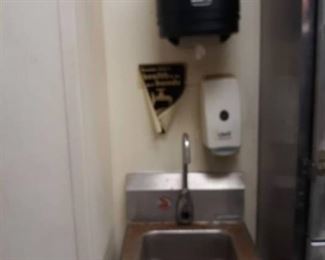 Towel & Soap Dispenser & SS Wall Mount Hand Washing Sink