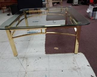 Metal And Glass Square Coffee Table