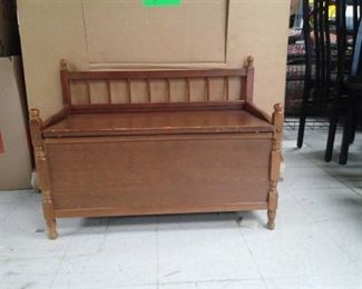 Wood Storage Bench