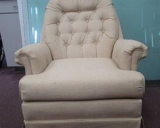 Beige/ Cream Swivel Arm Chair
