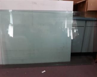 Two Pieces of Beveled Tabletop Glass XL