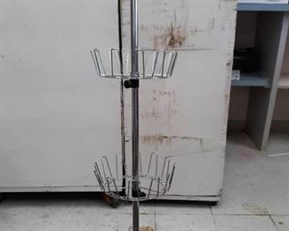 Round Three Tier Shoe Rack - Chrome