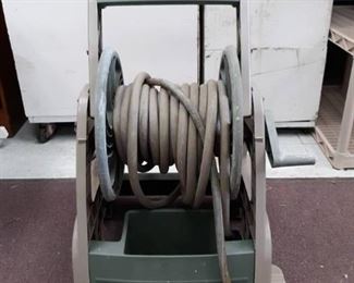 Plastic Rolling Hose Reel Cart w/ hose