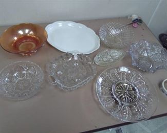 Cut Glass Bowls, Serving Lazy Susan, Platter