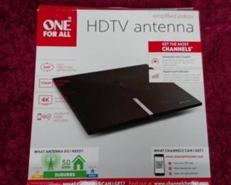 One For All HDTV Amplified Indoor TV Antenna 50 mile range