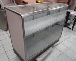Console type Double Door Glass Top Display Cabinet