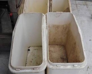 Rolling Clear Lidded Storage Totes Lot