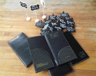 Guest Check Folios, Clip on Chalkboard Signs