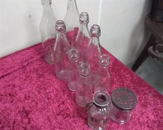 Various Sizes of Bottles - Clear Glass