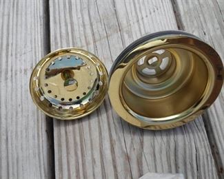 Gold Sink Drain with matching Gold Stopper