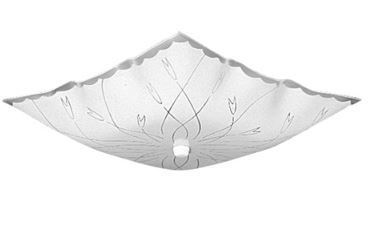 Pair of Progress P4962-30 Square Glass 2 Light 12 inch White Close-to-Ceiling Ceiling Light