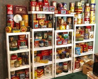 A huge collection of tins