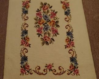 Handmade needle point rug 