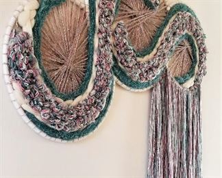 Unusual large yarn art