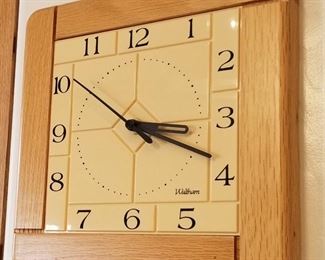 Clocks for sale throughout home.