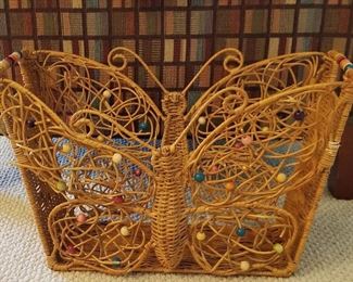 Unusual butterfly basket