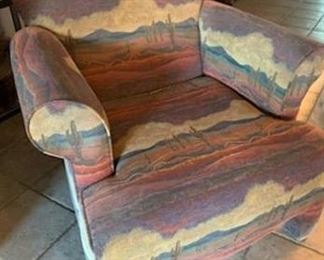 Great Southwest Club Chair! LOVE THIS FABRIC!!!