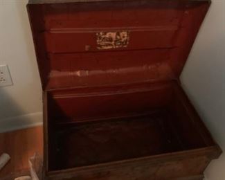 #13 metal chest w lid 23x16x17 $60.00