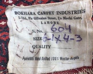 #76 Bokhara Pakistani wool rug 6' x 4' $75.00