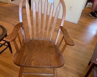#4 oak arm chair $65.00