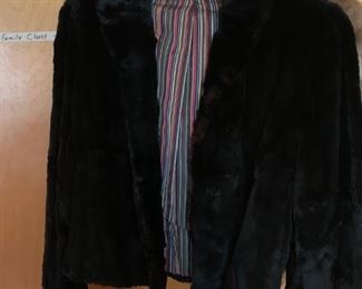 #52 fake fur small jacket $30.00