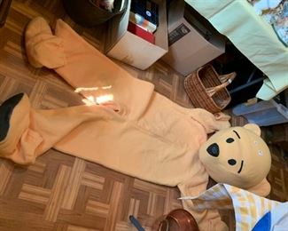 #64 winnie the poo costume w hard head $35.00