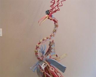 John Olsen Metal Fantasy Bird Sculpture 1990.