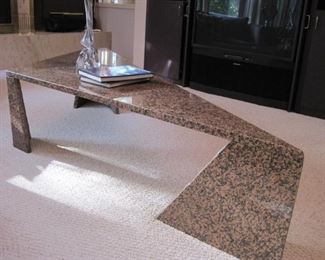 Granite Coffee Table with sweeping contemporary lines.