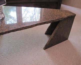 Granite Coffee Table with sweeping contemporary lines.