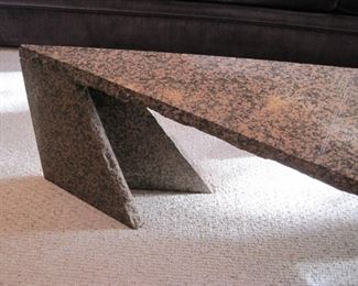 Granite Coffee Table with sweeping contemporary lines.