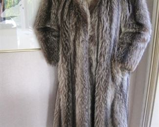 Full length Raccoon Fur Coat.