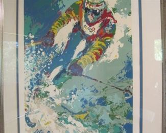 Leroy Neiman Skier, hand signed.