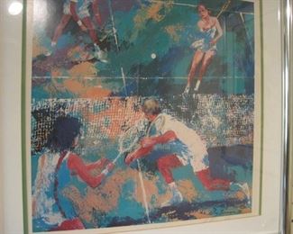Leroy Neiman Tennis, hand signed.