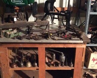 Vintage tools & oil cans